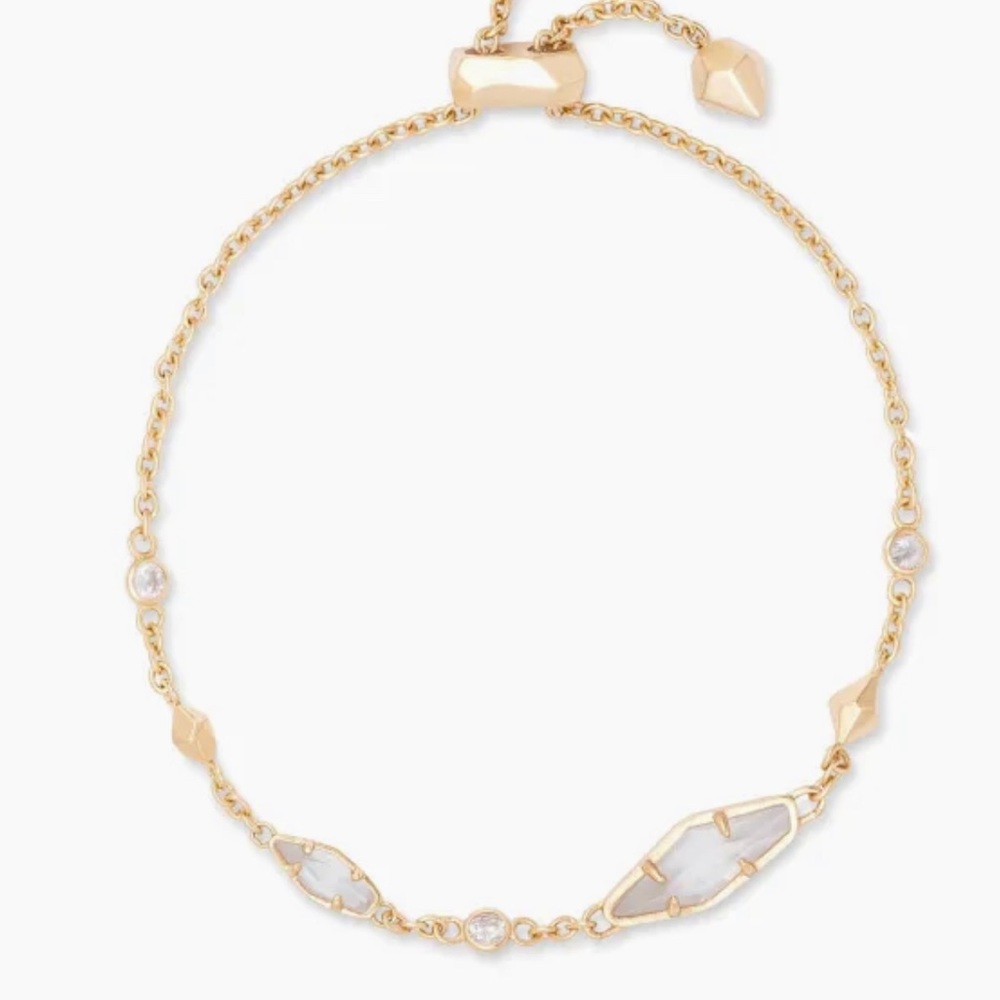 NWT Kendra Scott RARE & Retired Deb Bracelet Yellow Gold Iridescent Dichroic WOW - Picture 8 of 8
